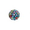 6mm ball with multicolor rhinestones